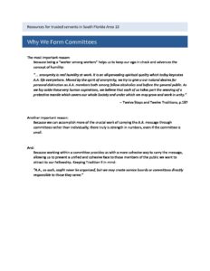 thumbnail of Why we form committees