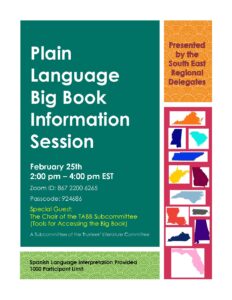 thumbnail of Plain Language Big Book Information Session Eng 2024
