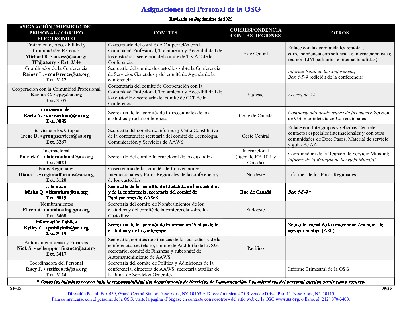 thumbnail of SF-15 Staff Assignment Sheet (9.25)