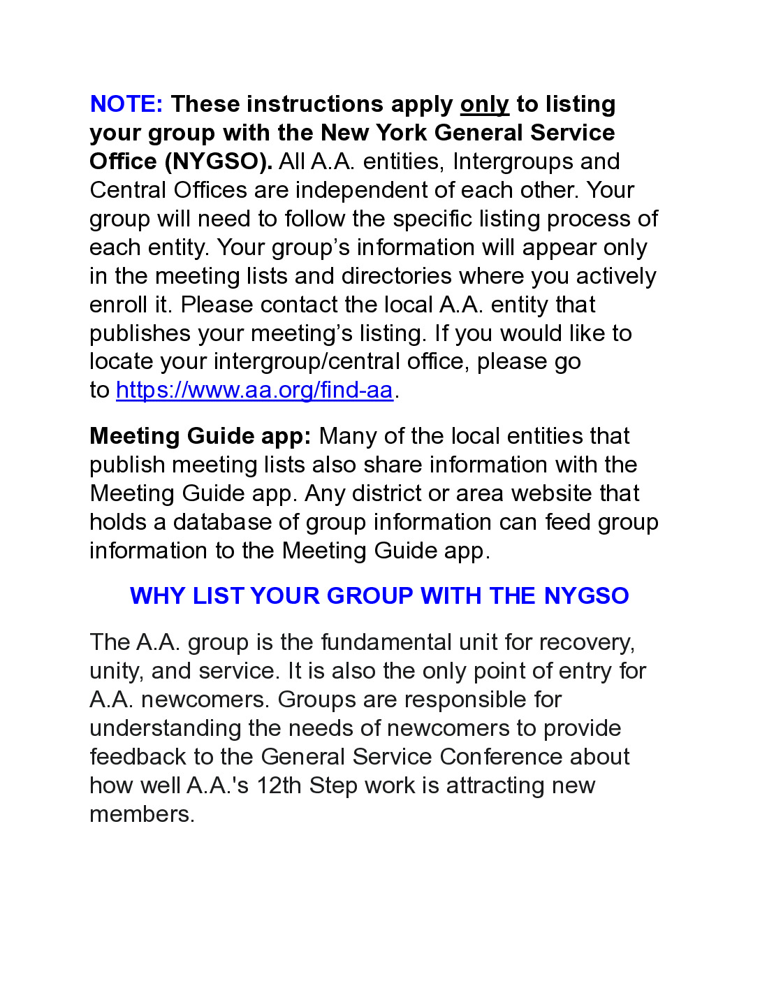 thumbnail of Why List Your Group With The NYGSO