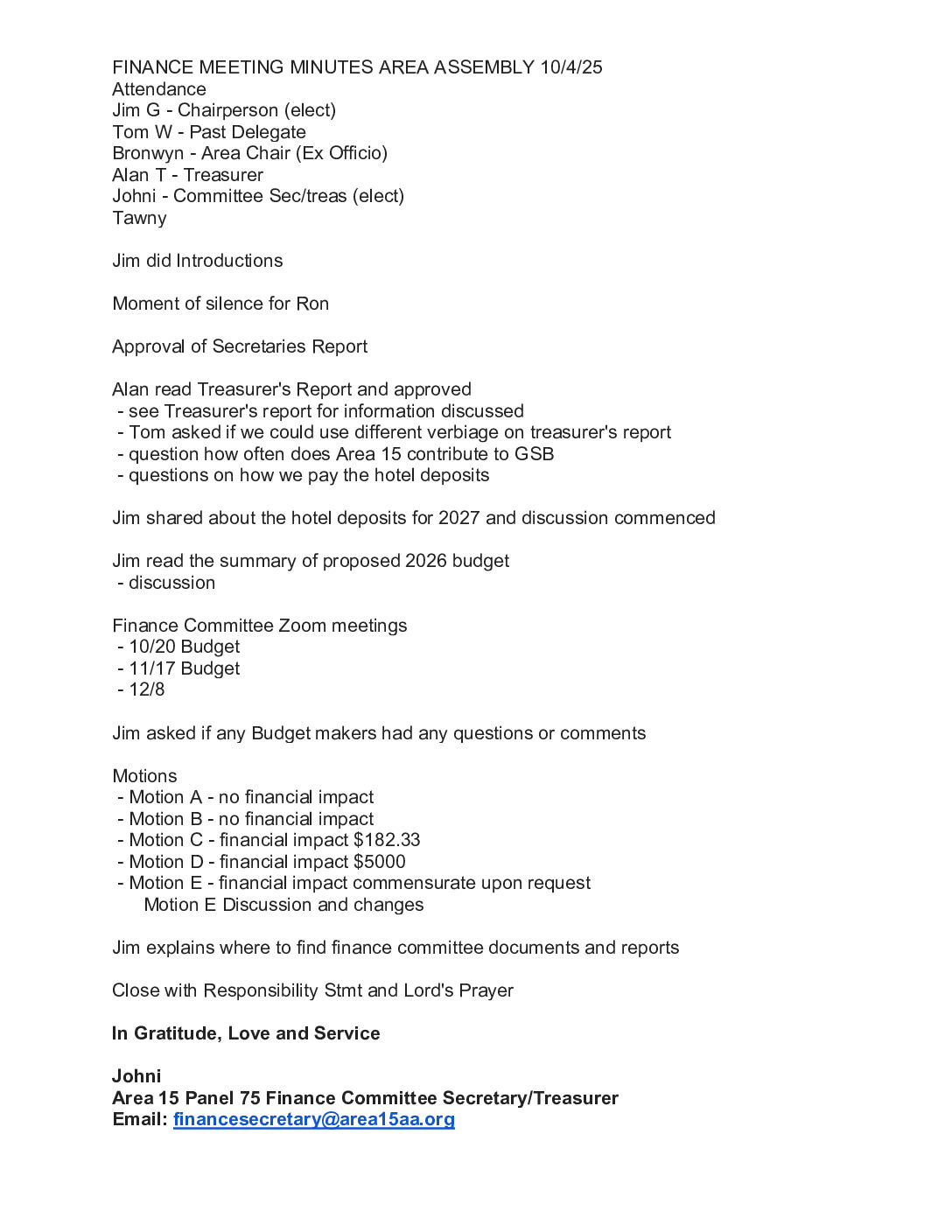 thumbnail of Finance 2025 October Q4 Minutes