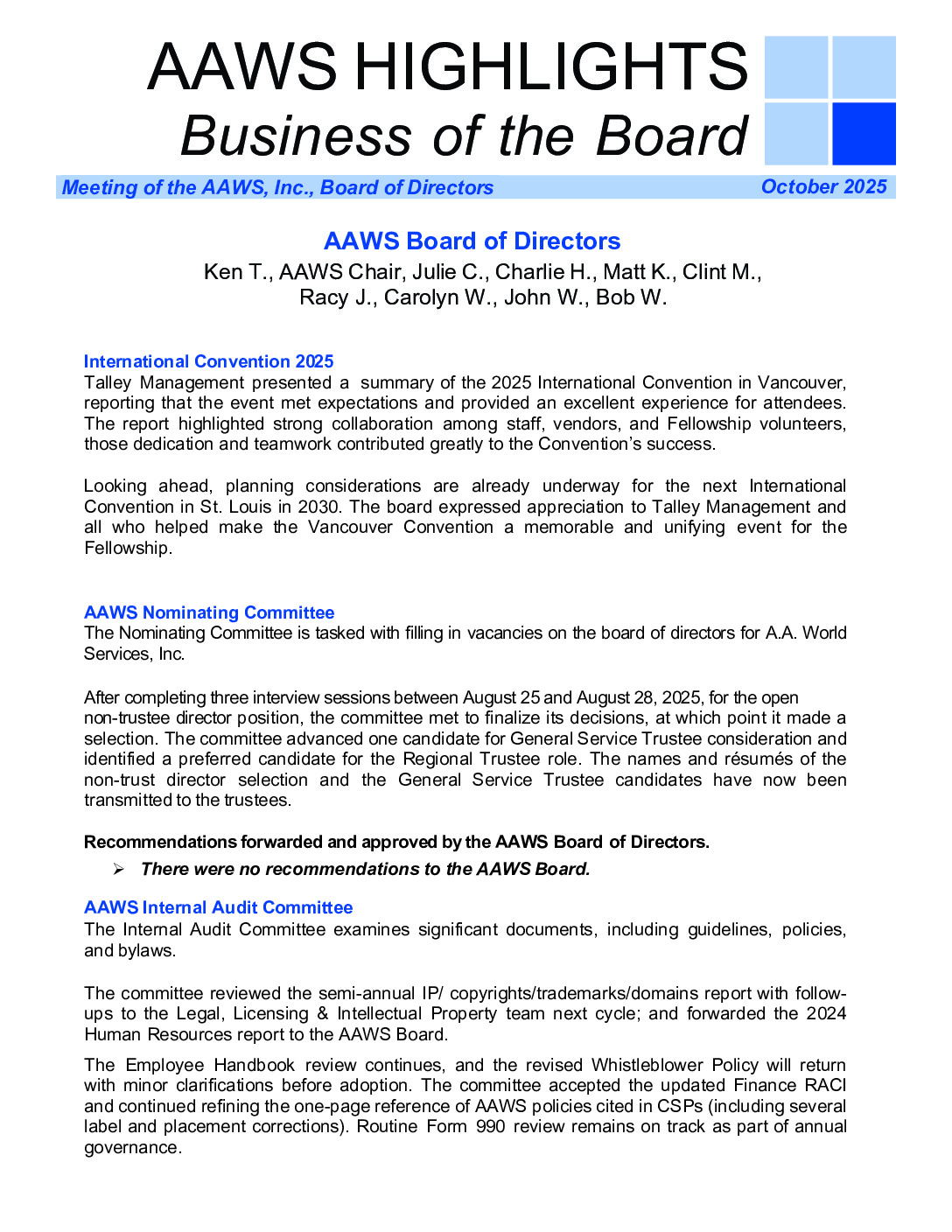 thumbnail of AAWS_2025_October_Highlights_V1