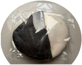 black and white cookie