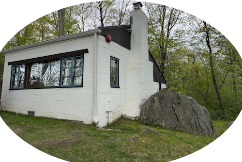stepping stones, Bill's writing studio