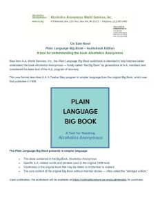 thumbnail of Plain Language Big Book – Audiobook Edition